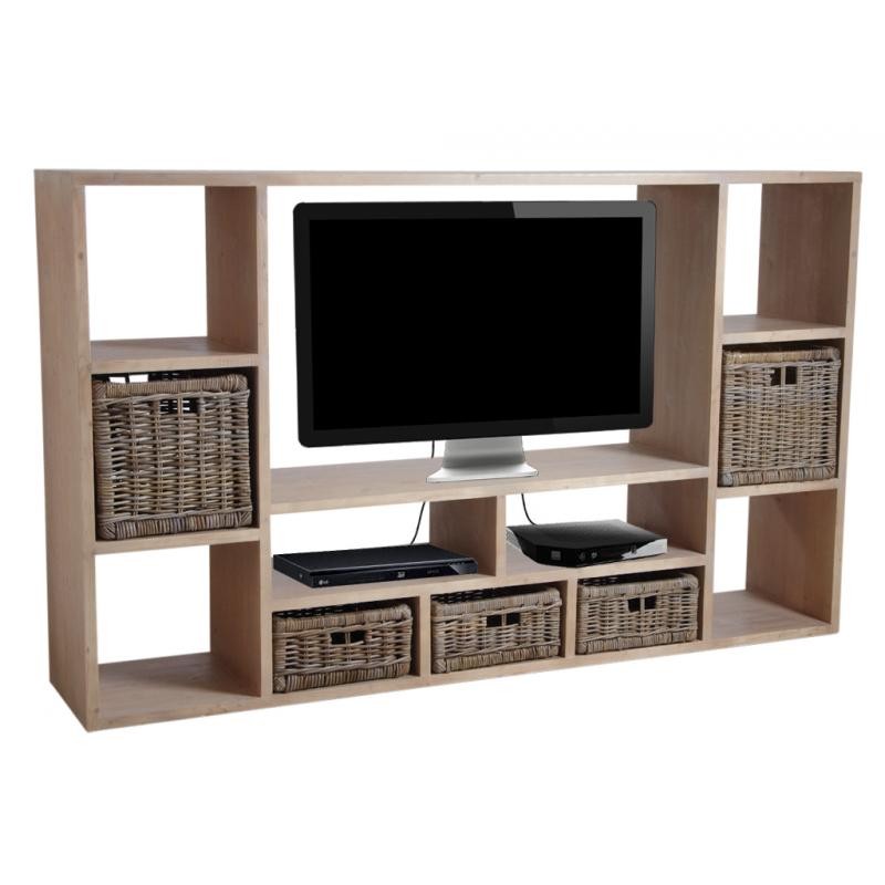 Meuble Tv Living Bois : Meuble Tv En Bois Massif Avec De Nombreuses Niches Au Prix Le Moins Meuble Tv Living Bois : Meuble Tv En Bois Massif Avec De Nombreuses Niches Au Prix Le Moins