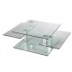 Table basse en verre carrée