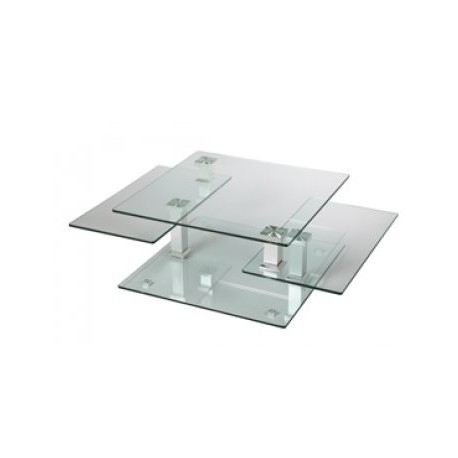 Table basse en verre carrée