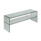 Table desalon rectangulaire en-verre-courbe