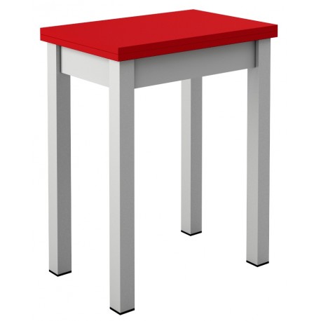 Petite table de cuisine plateau rouge