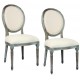 Chaise medaillon blanche