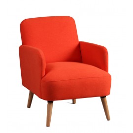 Petit fauteuil en tissu orange