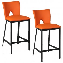 Chaises hautes assise orange