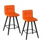 Lot de 2 tabourets orange