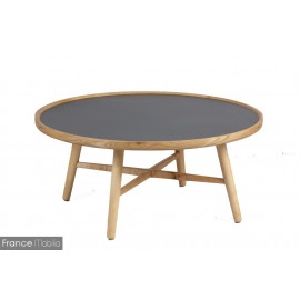 table basse ronde grise