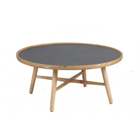 table basse ronde grise