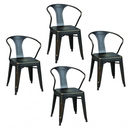 Chaises en acier style retro