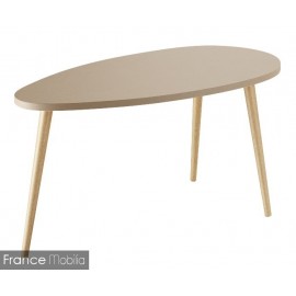 Table basse ovale bicolor