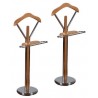 chevalet en bois et base chrome valet de nuit