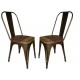 Chaises-metal-assise-bois style industiel lot de 2
