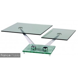 Table salon verre - modulable
