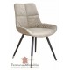 Chaise baquet tissus beige de salle a manger 