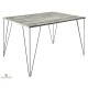 Table pour cuisine cendre sur mesure et pieds métallique a 3 branches