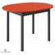 Table de cuisine ovale sur mesure en rouge et noire