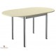 Table de cuisine ovale a rallonge centrale et pieds chrome