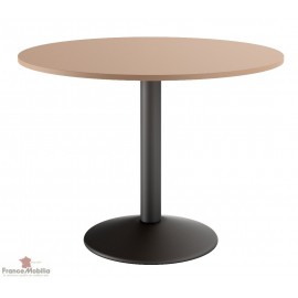 Table cuisine pied central noir