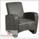 Fauteuil en microfibre gris vieilli