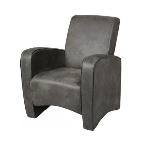 Fauteuil en microfibre gris vieilli