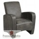 Fauteuil en microfibre gris vieilli