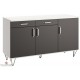 Buffet bas de cuisine bicolore gris anthracite