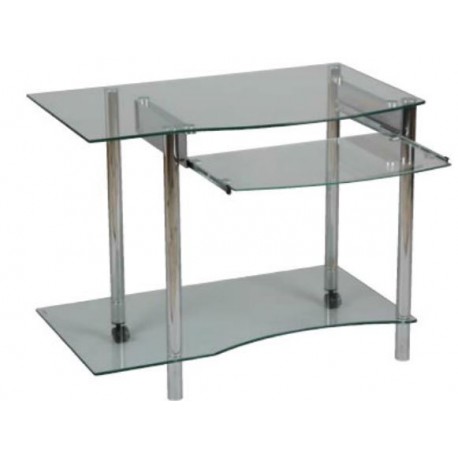 Petit bureau ordinateur verre