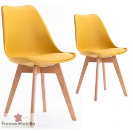 Chaises nordique jaune scandinave