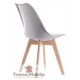 Chaises de cuisine gris perle