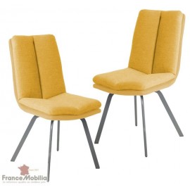 chaise jaune salle a manger