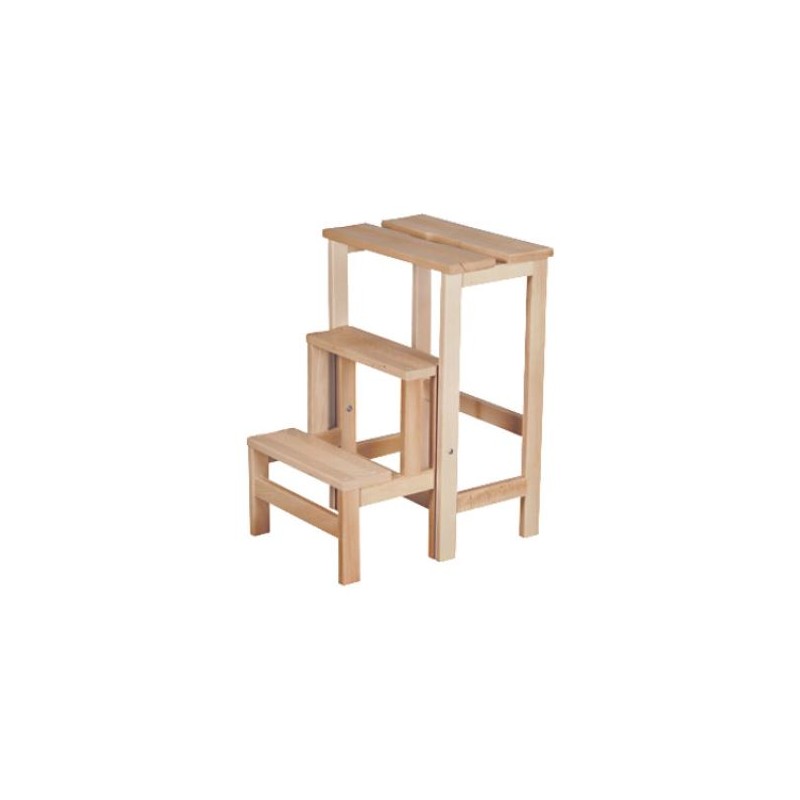 TABOURET Escabeau pliant Acier et Bois VINTAGE - BrocNshop