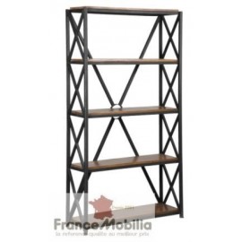 etagere murale bois et metal