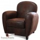 Fauteuil club marron