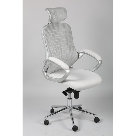 Chaise de bureau grise a roulettes vente en ligne pas cher prix promo