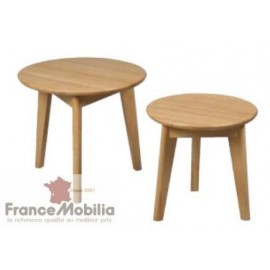 Tables d'appoint rondes chene