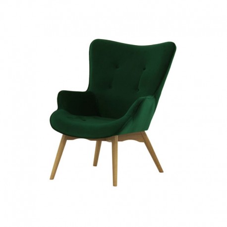 fauteuil velours vert foncé