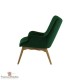 fauteuil velours vert foncé coté