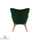 fauteuil velours vert foncé arrière