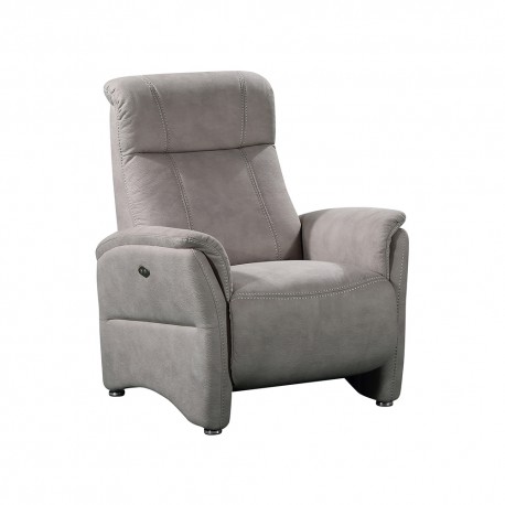 Fauteuil relax micro-peau Mastic