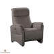 Fauteuil relax micro-peau Mastic Taupe