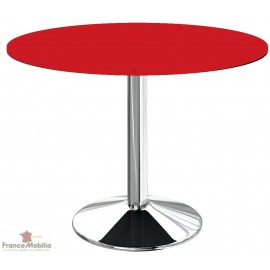 Table ronde pour cuisine rouge