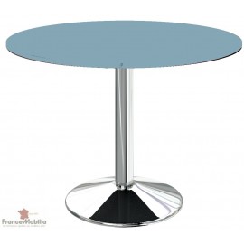 Table ronde pour cuisine bleue