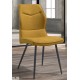 Chaise Jaune en tissu polyester et pieds métallique de couleur anthracite