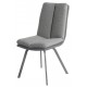 Chaise tissu enduit gris pieds anthracite