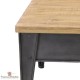 table salon pieds métal plateau bois rectangulaire