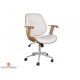 Fauteuil de bureau simili blanc