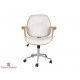 Fauteuil de bureau simili blanc