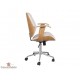 Fauteuil de bureau simili blanc