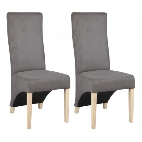 Chaises microfibre gris destockées