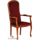 Fauteuil bordeaux en velours