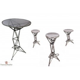 ensemble table haute et tabouret